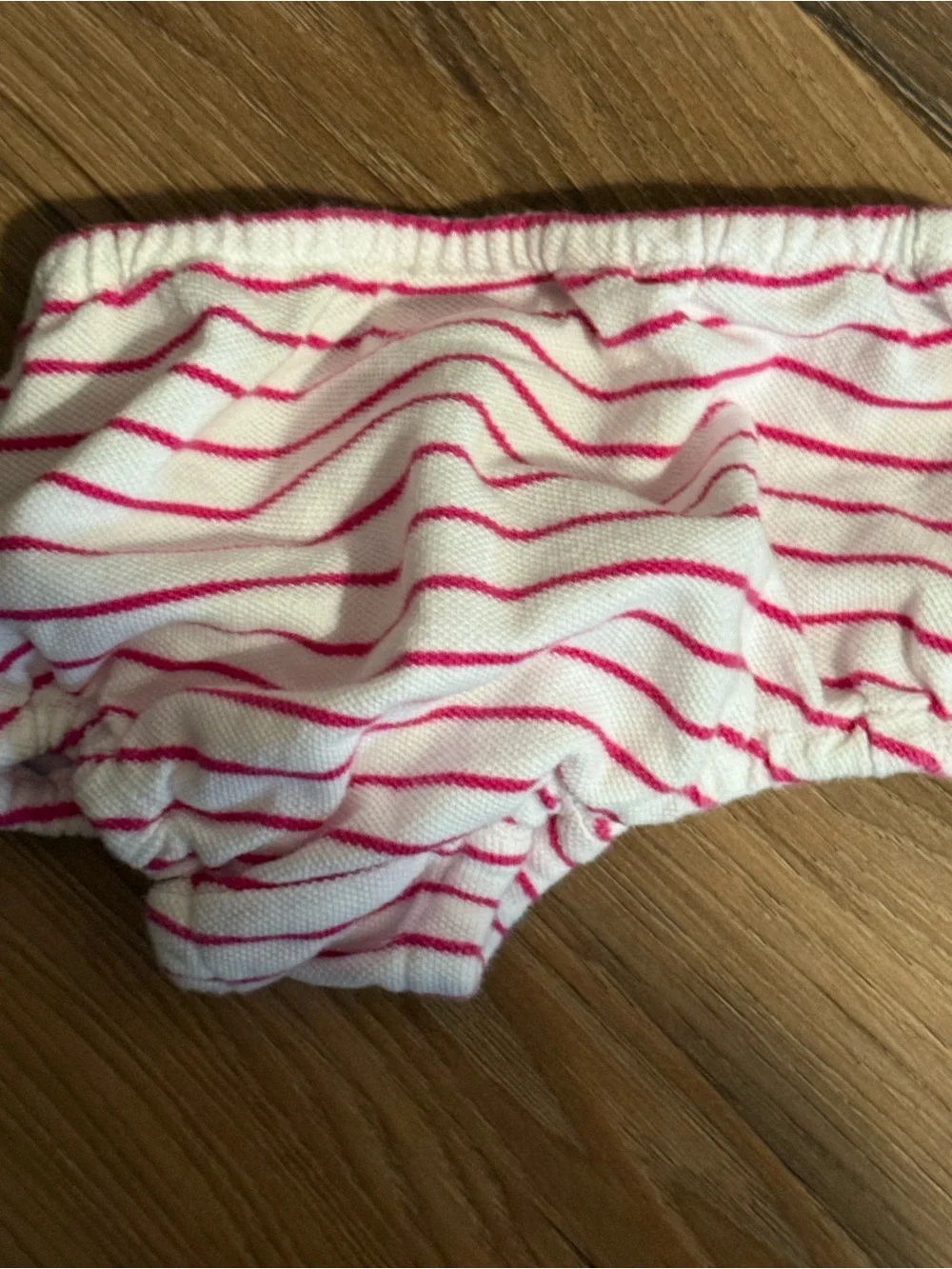 Ralph Lauren White and Pink Striped Button-Front Polo Top